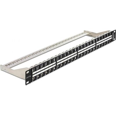 Delock Panel de patchs Keystone, Serveur : accessoires, Noir Delock Panel de patchs Keystone, Serveur : accessoires, Noir