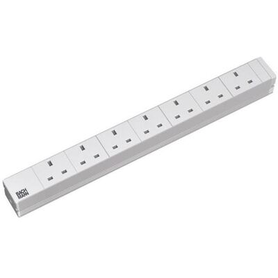 Bachmann 333.804 Multiprise UK 7 prises - 1U, Gris Bachmann 333.804 Multiprise UK 7 prises - 1U, Gris