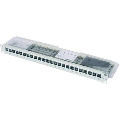 Telegärtner TG 19 module rack 1 U grisJ02023A0039RAL 7035 incl. 24x AMJ-S module Cat - Patch, Serveur : accessoires, Gris Telegärtner TG 19 module rack 1 U grisJ02023A0039RAL 7035 incl. 24x AMJ-S module Cat - Patch, Serveur : accessoires, Gris