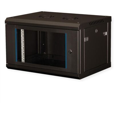 Value 19-Zoll Wandgehäuse 6HE 600x450mm schwarz, Bausatz (6 HE, Rack 19 pouces), Armoire serveur, Noir Value 19-Zoll Wandgehäuse 6HE 600x450mm schwarz, Bausatz (6 HE, Rack 19 pouces), Armoire serveur, Noir