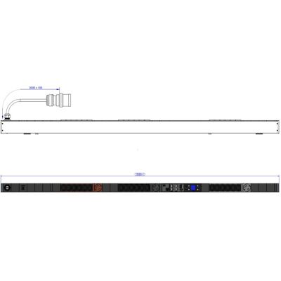 Bachmann BN3000 RCM 18xC13 3xCEE 7/3 mesure par phase mesure différentielle, Accessoire ASI Bachmann BN3000 RCM 18xC13 3xCEE 7/3 mesure par phase mesure différentielle, Accessoire ASI