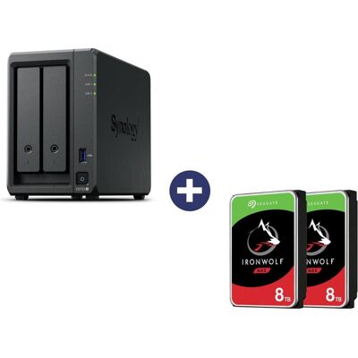 Synology Disk Station DS725+ NAS-Server (2 Schächte) + Seagate IronWolf - 16 TB (2x 8 TB) (2 x 8 To, Seagate Ironwolf), NAS Synology Disk Station DS725+ NAS-Server (2 Schächte) + Seagate IronWolf - 16 TB (2x 8 TB) (2 x 8 To, Seagate Ironwolf), NAS