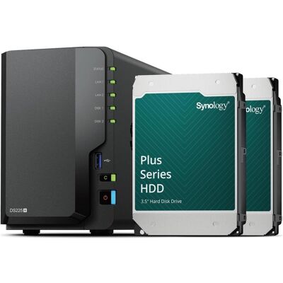 Synology SERVEUR NAS DISKSTATION DS225+ - 12TO (2X6TO) (2 x 6 To), NAS, Noir Synology SERVEUR NAS DISKSTATION DS225+ - 12TO (2X6TO) (2 x 6 To), NAS, Noir