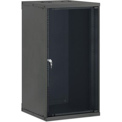 Intellinet Répartiteur réseau mural 19", gamme Basic, 20 U, profondeur 560 mm, noir (20 HE, Rack 19 pouces), Armoire serveur, Noir Intellinet Répartiteur réseau mural 19", gamme Basic, 20 U, profondeur 560 mm, noir (20 HE, Rack 19 pouces), Armoire serveur, Noir