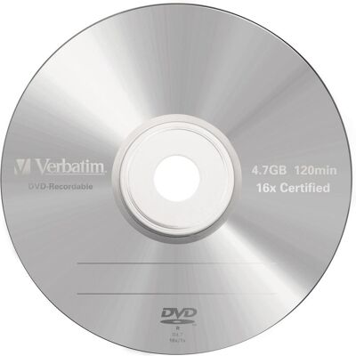 Verbatim DVD-R 4,7 Go (120 min) 16x Silver jewel box, 5pack (5x), Support de données optiques Verbatim DVD-R 4,7 Go (120 min) 16x Silver jewel box, 5pack (5x), Support de données optiques