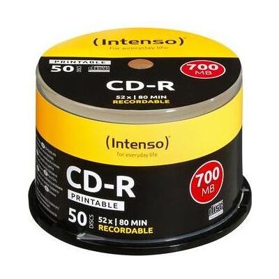 Intenso 1801125 CD vierges CD-R 50 pc(s), Support de données optiques Intenso 1801125 CD vierges CD-R 50 pc(s), Support de données optiques