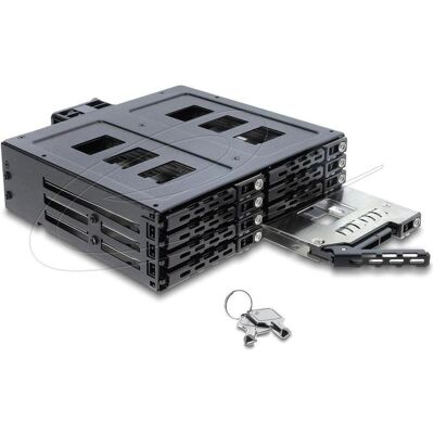 Delock 5.25? Wechselrahmen für 8 x 2.5? SATA oder SAS HDD / SSD mit Schloss (47172), Disque dur : accessoires Delock 5.25? Wechselrahmen für 8 x 2.5? SATA oder SAS HDD / SSD mit Schloss (47172), Disque dur : accessoires