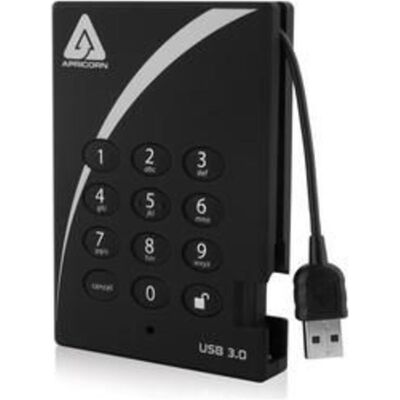 Apricorn Aegis Padlock Fortress - disque dur - crypté - 1 To - externe (portable) (1 To), Disque dur externe, Noir Apricorn Aegis Padlock Fortress - disque dur - crypté - 1 To - externe (portable) (1 To), Disque dur externe, Noir