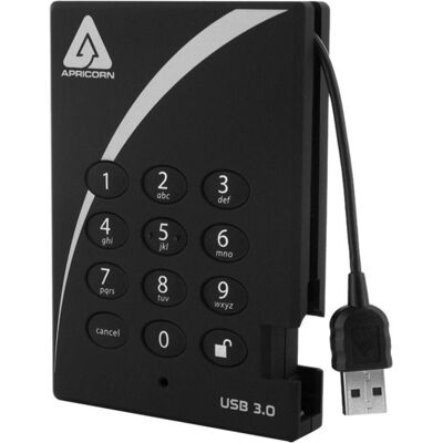Apricorn Aegis Padlock A25-3PL256-500 (0.50 To), Disque dur externe, Noir Apricorn Aegis Padlock A25-3PL256-500 (0.50 To), Disque dur externe, Noir