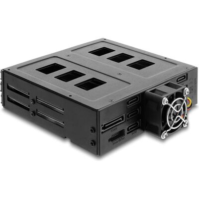 Delock 5.25? Wechselrahmen für 6 x 2.5? SATA oder SAS HDD / SSD mit Schloss (47142), Disque dur : accessoires Delock 5.25? Wechselrahmen für 6 x 2.5? SATA oder SAS HDD / SSD mit Schloss (47142), Disque dur : accessoires