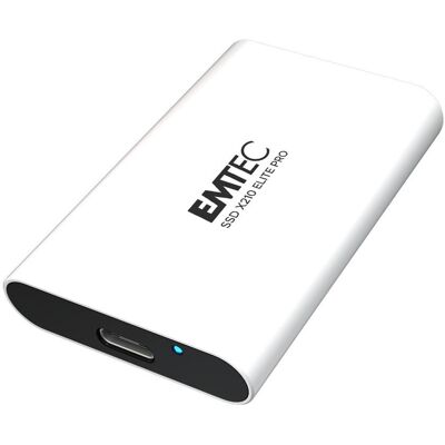 Emtec SSD 3.2Gen2 X210 Elite Pro 1TB Portable (1 To), SSD externe, Blanc Emtec SSD 3.2Gen2 X210 Elite Pro 1TB Portable (1 To), SSD externe, Blanc