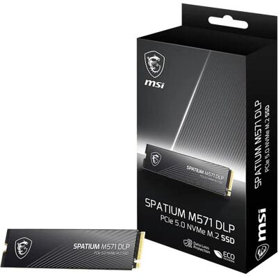MSI SSD 4TB Spatium M571 (M.2 2280) PCIe Gen5 x4 NVMe (4000 Go, M.2, M.2 2280), SSD MSI SSD 4TB Spatium M571 (M.2 2280) PCIe Gen5 x4 NVMe (4000 Go, M.2, M.2 2280), SSD