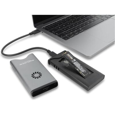 Delock USB Type-C 40 Gbps Gehäuse für 1 x M.2 NVMe PCIe SSD (M.2), Boîtier pour disques durs, Gris Delock USB Type-C 40 Gbps Gehäuse für 1 x M.2 NVMe PCIe SSD (M.2), Boîtier pour disques durs, Gris