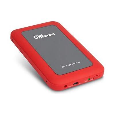 Hamlet USB 3.0 Mirror Disk boîtier disque dur externe SATA 2.5" rouge (2.5"), Boîtier pour disques durs, Rouge, Gris Hamlet USB 3.0 Mirror Disk boîtier disque dur externe SATA 2.5" rouge (2.5"), Boîtier pour disques durs, Rouge, Gris