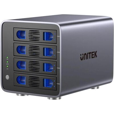 Unitek RAID-Gehäuse USB-C für SATA-Laufwerk 80TB (2.5", 3.5"), Boîtier pour disques durs, Gris, Argent Unitek RAID-Gehäuse USB-C für SATA-Laufwerk 80TB (2.5", 3.5"), Boîtier pour disques durs, Gris, Argent