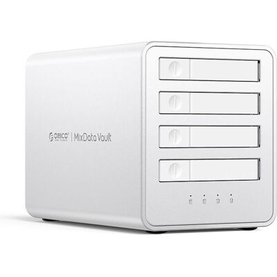 Orico 8848U4 DAS Series 4-Bay M.2 NVMe SSD-Festplattenarray – Weiss (USB-C), Système de stockage Orico 8848U4 DAS Series 4-Bay M.2 NVMe SSD-Festplattenarray – Weiss (USB-C), Système de stockage