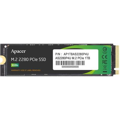Apacer SSD AS2280P4U 1TB M.2 PCIE GEN3 X4 NVME 3500/3000 MB/S (1000 Go, M.2 2280), SSD Apacer SSD AS2280P4U 1TB M.2 PCIE GEN3 X4 NVME 3500/3000 MB/S (1000 Go, M.2 2280), SSD