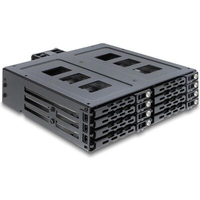 Delock 5.25? Wechselrahmen für 8 x 2.5? SATA oder SAS HDD / SSD mit Schloss (47172), Disque dur : accessoires Delock 5.25? Wechselrahmen für 8 x 2.5? SATA oder SAS HDD / SSD mit Schloss (47172), Disque dur : accessoires