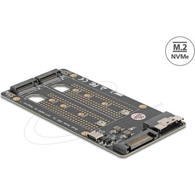 Delock SFF-8654 8i zu 2 x M.2 Key M NVMe SSD Konverter, Disque dur : accessoires Delock SFF-8654 8i zu 2 x M.2 Key M NVMe SSD Konverter, Disque dur : accessoires