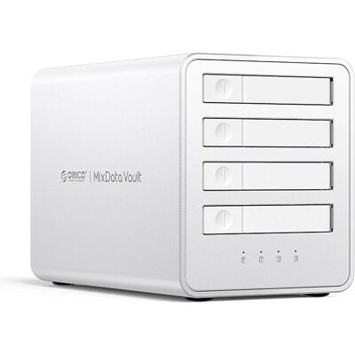 Orico 8848U4 DAS Series 4-Bay M.2 NVMe SSD-Festplattenarray – Weiss (USB-C), Système de stockage Orico 8848U4 DAS Series 4-Bay M.2 NVMe SSD-Festplattenarray – Weiss (USB-C), Système de stockage