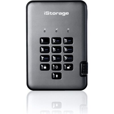 iStorage diskAshur Pro2 SSD 512GB FIPS (0.51 To), SSD externe, Gris, Noir iStorage diskAshur Pro2 SSD 512GB FIPS (0.51 To), SSD externe, Gris, Noir