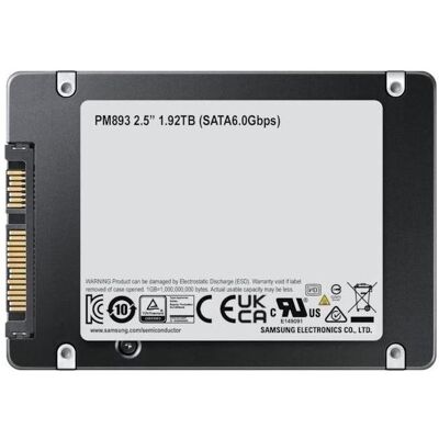 Samsung SSD PM893 480GB SATA 2.5 MZ7L3480HCHQ-00A07 (DWPD 1) (480 Go, 2.5"), SSD Samsung SSD PM893 480GB SATA 2.5 MZ7L3480HCHQ-00A07 (DWPD 1) (480 Go, 2.5"), SSD