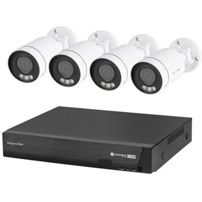 Krüger&Matz Kamera IP Kruger&Matz Zestaw do monitoringu IP Connect C300, Caméra réseau, Noir Krüger&Matz Kamera IP Kruger&Matz Zestaw do monitoringu IP Connect C300, Caméra réseau, Noir