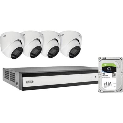 Abus TVVR33843D 8-Kanal Hybrid Analog Komplettset (2960 x 1665 pixels), Caméra réseau, Blanc Abus TVVR33843D 8-Kanal Hybrid Analog Komplettset (2960 x 1665 pixels), Caméra réseau, Blanc