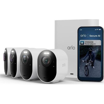 Arlo Caméra de sécurité Ultra 3 (kit de 4 caméras) + panneau solaire (3840 x 2160 pixels), Caméra réseau, Blanc Arlo Caméra de sécurité Ultra 3 (kit de 4 caméras) + panneau solaire (3840 x 2160 pixels), Caméra réseau, Blanc