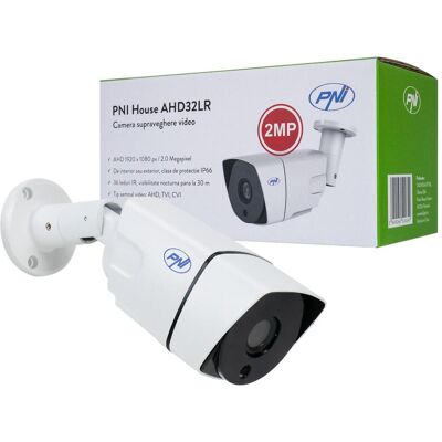 PNI Caméra de vidéosurveillance House AHD32LR, 2 MP, 1080P, extérieur IP66, 36 LED IR (1920 x 1080 Pixels), Caméra réseau, Blanc PNI Caméra de vidéosurveillance House AHD32LR, 2 MP, 1080P, extérieur IP66, 36 LED IR (1920 x 1080 Pixels), Caméra réseau, Blanc