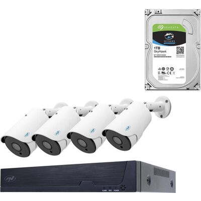 PNI House IPMAX POE Cinq kit de vidéosurveillance, NVR avec 4 ports POE, ONVIF et 4 caméras IP 5MP, Ou, Caméra réseau PNI House IPMAX POE Cinq kit de vidéosurveillance, NVR avec 4 ports POE, ONVIF et 4 caméras IP 5MP, Ou, Caméra réseau