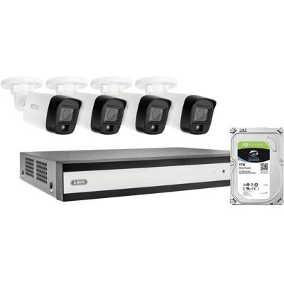 Abus TVVR33843T 8-Kanal Hybrid Analog Komplettset (2960 x 1665 pixels), Caméra réseau, Blanc Abus TVVR33843T 8-Kanal Hybrid Analog Komplettset (2960 x 1665 pixels), Caméra réseau, Blanc