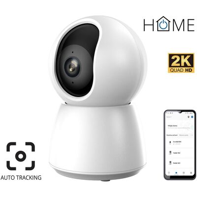 iGET HOME Caméra CS4 Blanche - WiFi 2K IP, vision nocturne, audio, RJ45, auto-tracking iGET HOME Caméra CS4 Blanche - WiFi 2K IP, vision nocturne, audio, RJ45, auto-tracking