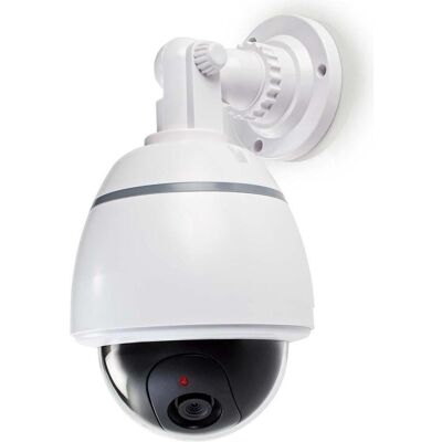 Nedis Caméra de surveillance factice dôme IP44 fonctionnant sur piles intérieur/extérieur blanc blanc, Caméra réseau, Blanc Nedis Caméra de surveillance factice dôme IP44 fonctionnant sur piles intérieur/extérieur blanc blanc, Caméra réseau, Blanc