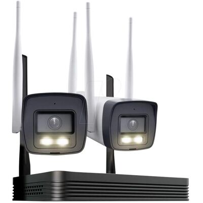 Kit de surveillance IP sans fil Hikvision HiLook - 4MP, IR 30m, Audio, NVR 4 canaux Kit de surveillance IP sans fil Hikvision HiLook - 4MP, IR 30m, Audio, NVR 4 canaux