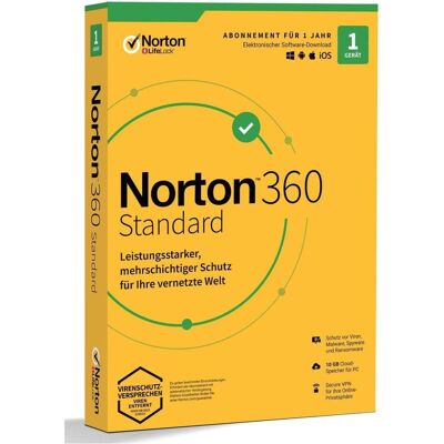 Symantec Norton 360 STANDARD 10GB GE 1 USER 1 DEVICE 12 mois GENERIC MM pour Android & Windows & Mac OS Symantec Norton 360 STANDARD 10GB GE 1 USER 1 DEVICE 12 mois GENERIC MM pour Android & Windows & Mac OS