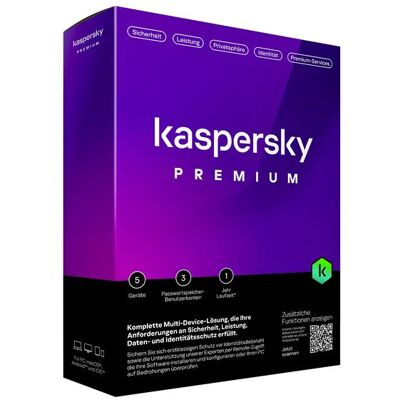 Kaspersky Premium Antivirus Sécurité - 1 An - Version Complète Kaspersky Premium Antivirus Sécurité - 1 An - Version Complète