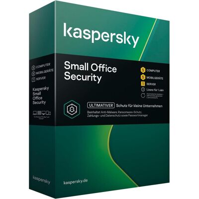 Kaspersky Small Office Security - 2024 - Support pour 5 PC, mobiles, 1 serveur Kaspersky Small Office Security - 2024 - Support pour 5 PC, mobiles, 1 serveur