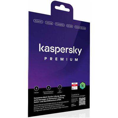 Kaspersky Premium 5 Device Envelope (Code in a Box) pour Android & iOS Kaspersky Premium 5 Device Envelope (Code in a Box) pour Android & iOS
