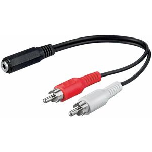 Goobay Câble stéréo 3,5 mm - Cinch (Adaptateur de casque), Adaptateur audio, Noir Goobay Câble stéréo 3,5 mm - Cinch (Adaptateur de casque), Adaptateur audio, Noir