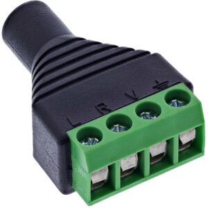 InLine 3,5mm 4-pol Klinkenbuchse an Terminalblock, Stereo/Mikro (Adaptateur jack), Adaptateur audio, Vert, Noir InLine 3,5mm 4-pol Klinkenbuchse an Terminalblock, Stereo/Mikro (Adaptateur jack), Adaptateur audio, Vert, Noir