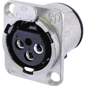 Neutrik NC3FD-V Connecteur XLR femelle à bride, contacts droits Nombre de pôles : 3 Si, Connecteur audio, Argent Neutrik NC3FD-V Connecteur XLR femelle à bride, contacts droits Nombre de pôles : 3 Si, Connecteur audio, Argent