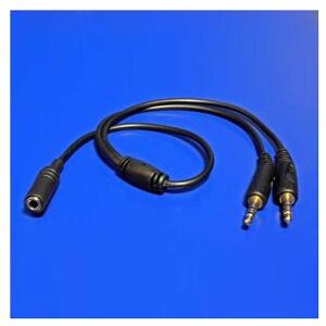 NoName Audio Verteiler, Jack-Buchse (3.5mm) - 2x Jack-Stecker (3.5mm), Stereo, schwarz (Adaptateur jack), Adaptateur audio, Noir NoName Audio Verteiler, Jack-Buchse (3.5mm) - 2x Jack-Stecker (3.5mm), Stereo, schwarz (Adaptateur jack), Adaptateur audio, Noir