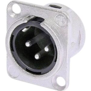 Neutrik NC3MDL1 Connecteur XLR mâle à bride, contacts droits Nombre de pôles/broches : 3 S, Connecteur audio, Argent Neutrik NC3MDL1 Connecteur XLR mâle à bride, contacts droits Nombre de pôles/broches : 3 S, Connecteur audio, Argent