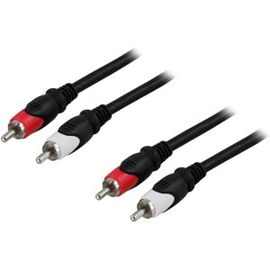 Deltaco MM-112 - 2 x RCA - 2 x RCA - 5 m - noir - rouge - blanc (5 m, Câbles Cinch), Câble audio Deltaco MM-112 - 2 x RCA - 2 x RCA - 5 m - noir - rouge - blanc (5 m, Câbles Cinch), Câble audio