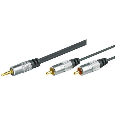 Tecline Câble audio professionnel, Haute qualité, 1x jack stéréo 3,5 mm / 2x RCA, 10,0 m Haute qualité (10 m), Câble audio Tecline Câble audio professionnel, Haute qualité, 1x jack stéréo 3,5 mm / 2x RCA, 10,0 m Haute qualité (10 m), Câble audio