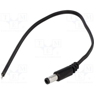 BQ Cable Câble 2 x 0,5 mm², fiche DC 5,5/2,5 droite, noir, 0,2 m (0.20 m), Câble d'alimentation, Noir BQ Cable Câble 2 x 0,5 mm², fiche DC 5,5/2,5 droite, noir, 0,2 m (0.20 m), Câble d'alimentation, Noir