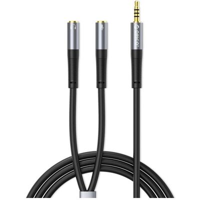 Orico AX2 noir / Adaptateur / Prise jack 3,5 mm / Écouteurs et microphone / 0,5 m, Adaptateur audio, Noir Orico AX2 noir / Adaptateur / Prise jack 3,5 mm / Écouteurs et microphone / 0,5 m, Adaptateur audio, Noir