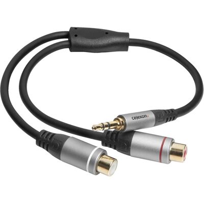 Celexon - 3,5mm stereo vers 2x Cinch - 0,25m - Adaptateur audio Celexon - 3,5mm stereo vers 2x Cinch - 0,25m - Adaptateur audio