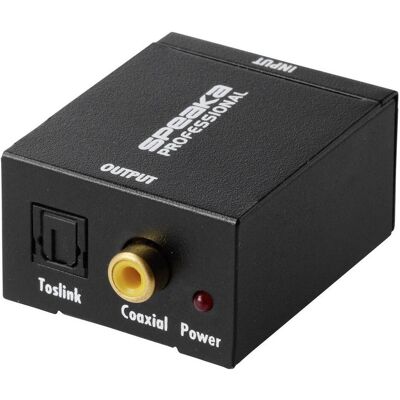 SpeaKa Professional Convertisseur AV SP-ATDAC-100 (RCA - Toslink, RCA numérique) (Convertisseur de caméra), Convertisseur vidéo SpeaKa Professional Convertisseur AV SP-ATDAC-100 (RCA - Toslink, RCA numérique) (Convertisseur de caméra), Convertisseur vidéo